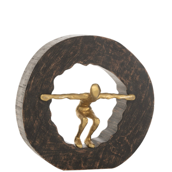 Elegante set van 2 metalen figuren SPRINGER in goud voor exclusieve decoratie