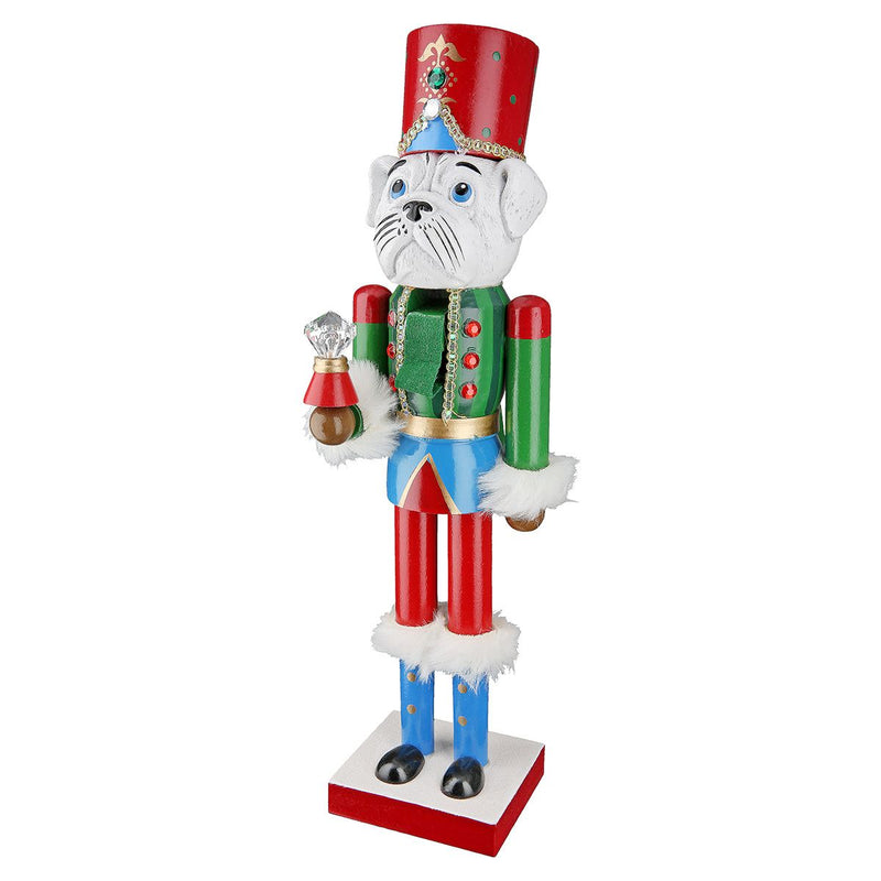 Nussknacker Hund Figuren Set 4er, Holz, 38 cm, Mehrfarbig