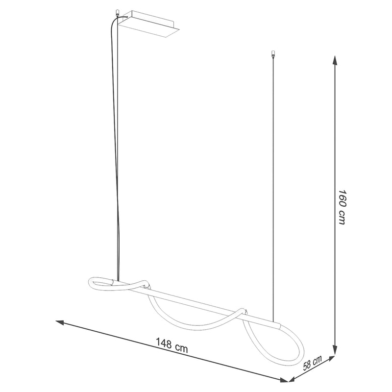 Hanglampen GALAKSE 148 zwart LED 2700-6500K