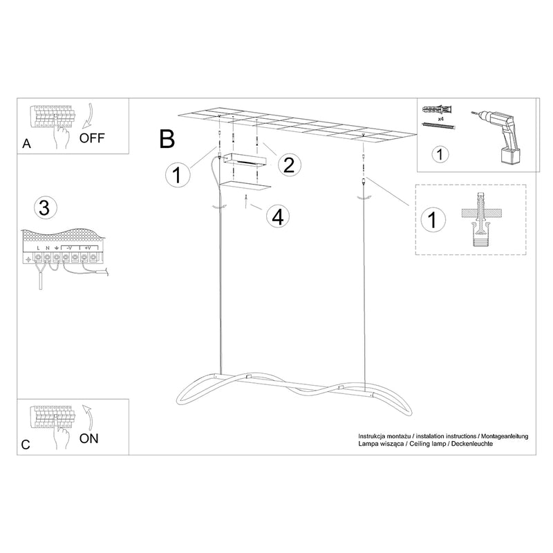 Pendant lights GALAKSE 148 black LED 2700-6500K