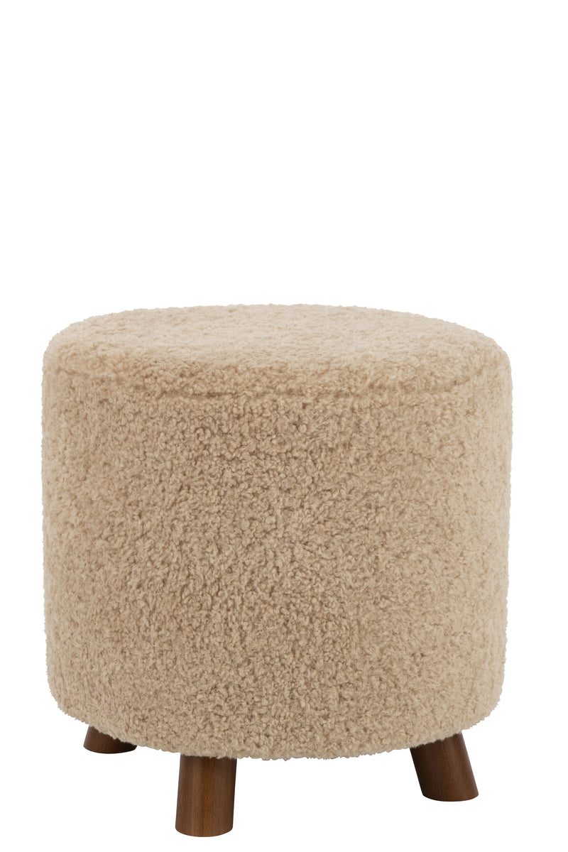Stool sheep leg - cosiness and style in beige or white