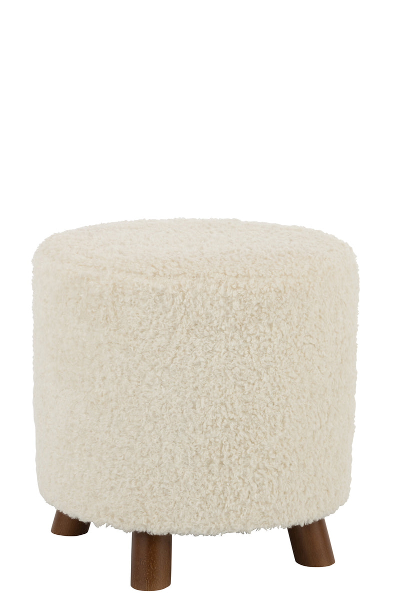 Stool sheep leg - cosiness and style in beige or white