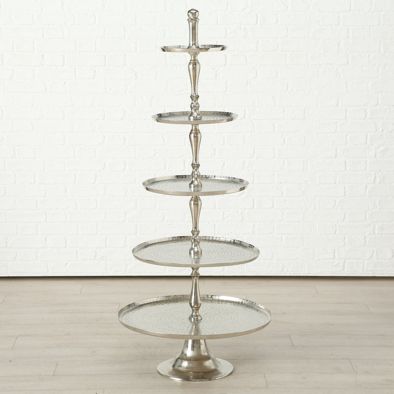 Great 'Detroit' 5 Tier Cake Stand - Exclusive silver design for elegant presentations