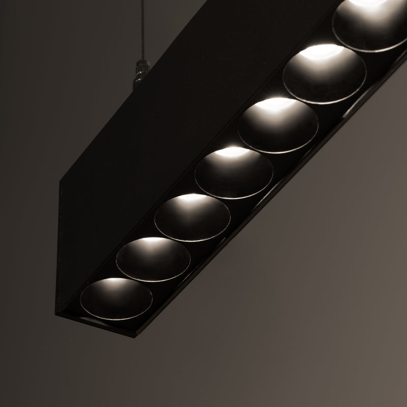 Pendant light SOREN black LED 3000K