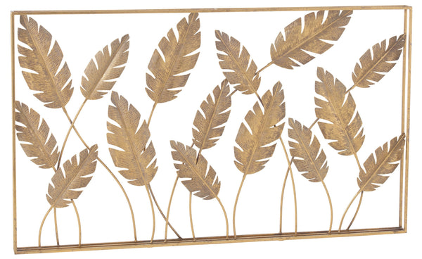 Elegante wanddecoratie "Golden Leaves" van metaal