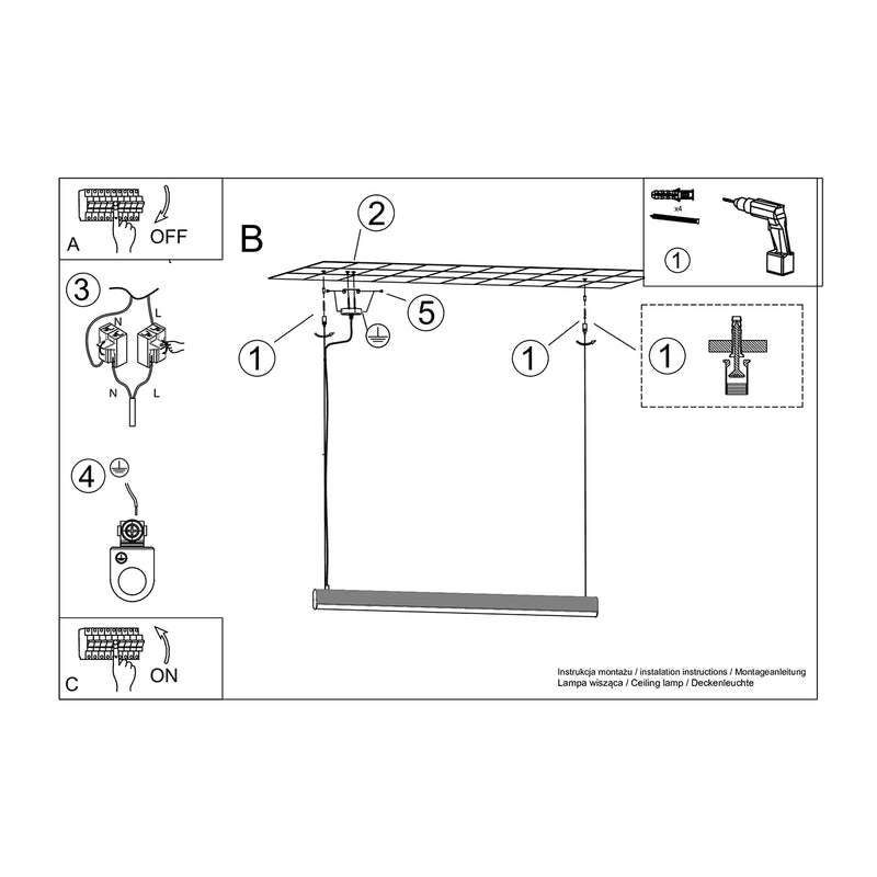 Hanglamp FARGE zwart LED 3000K