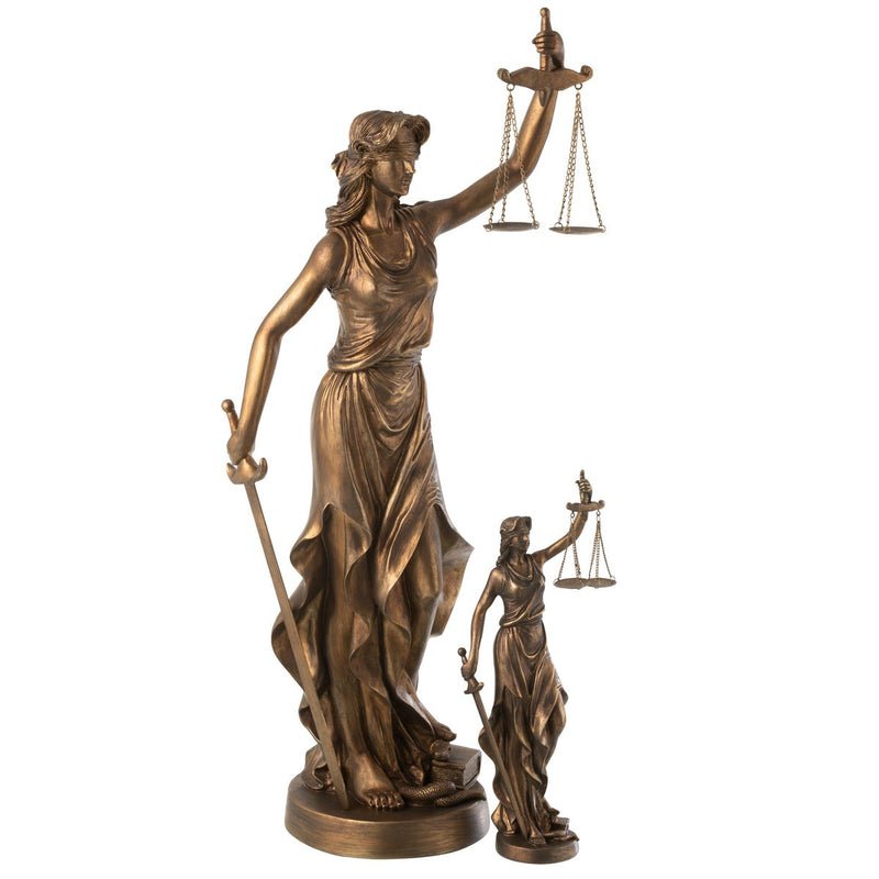 Mevrouw Justitia Hars Koper Groot