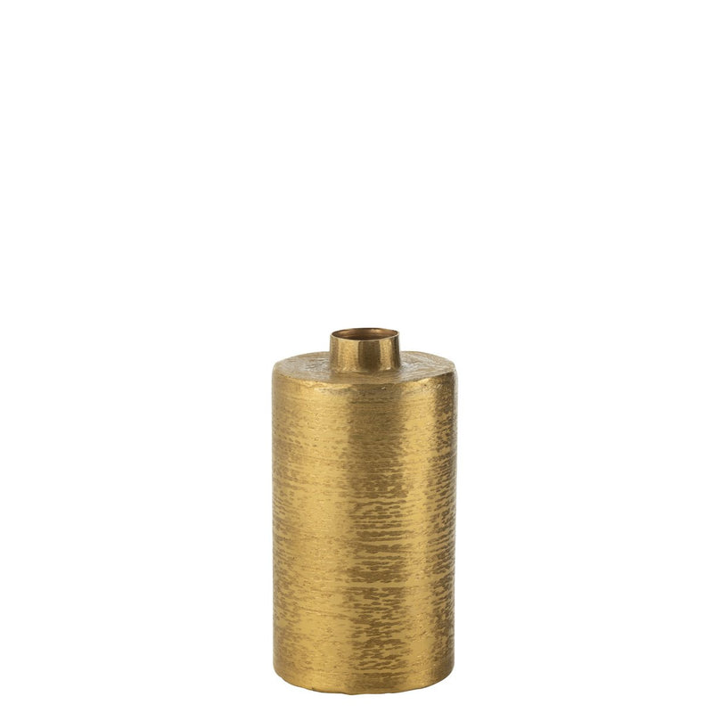 Ronde metalen vaas goud – 38,5 cm