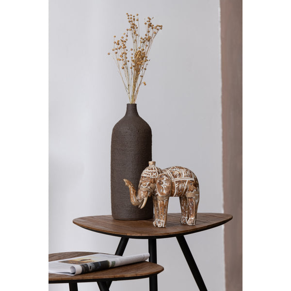 Dekorative Elefantenfigur aus Holz - Braun Handgefertigt
