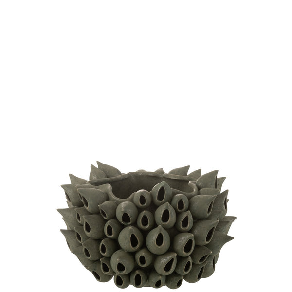 Planter Anemone Green Porcelain Modern