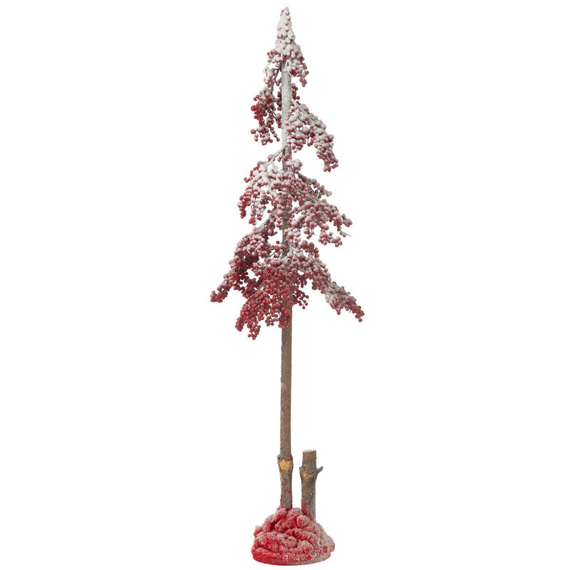 Dekorativer Weihnachtsbaum mit Roten Beeren – 135 cm Kunststoff