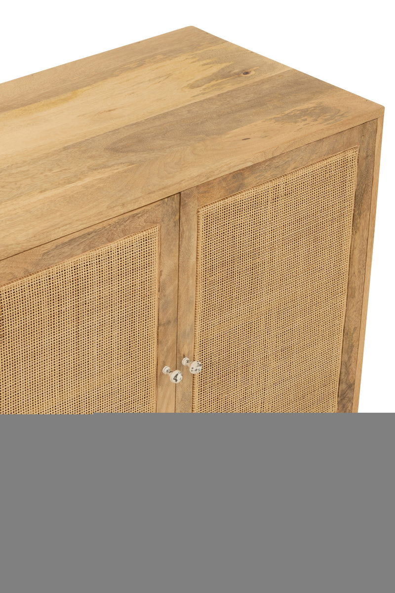 Buffet cabinet 'Weaving' - handmade storage space with natural charm