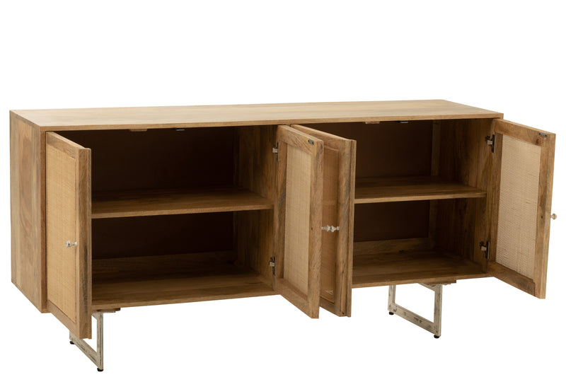 Buffet cabinet 'Weaving' - handmade storage space with natural charm