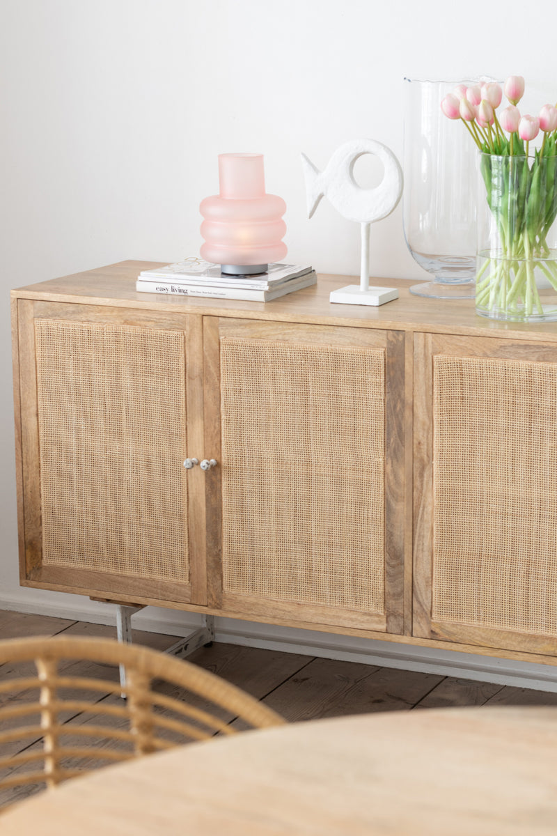 Buffet cabinet 'Weaving' - handmade storage space with natural charm