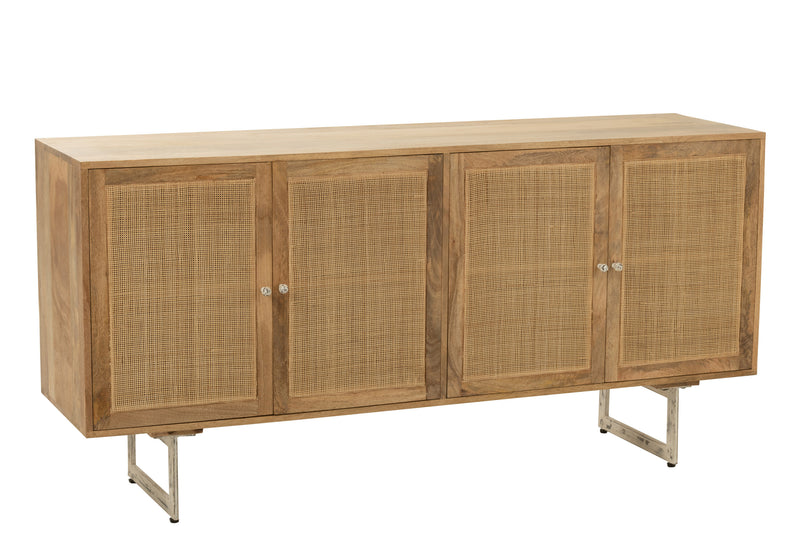 Buffet cabinet 'Weaving' - handmade storage space with natural charm