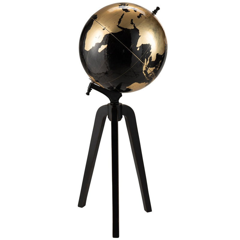 Decorative globe 'Moons' – Black/Gold, 110 cm