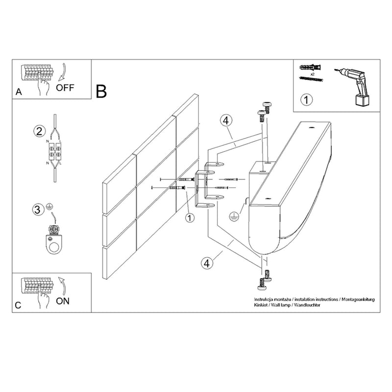 Wandlampe JORUN Schwarz LED 3000K