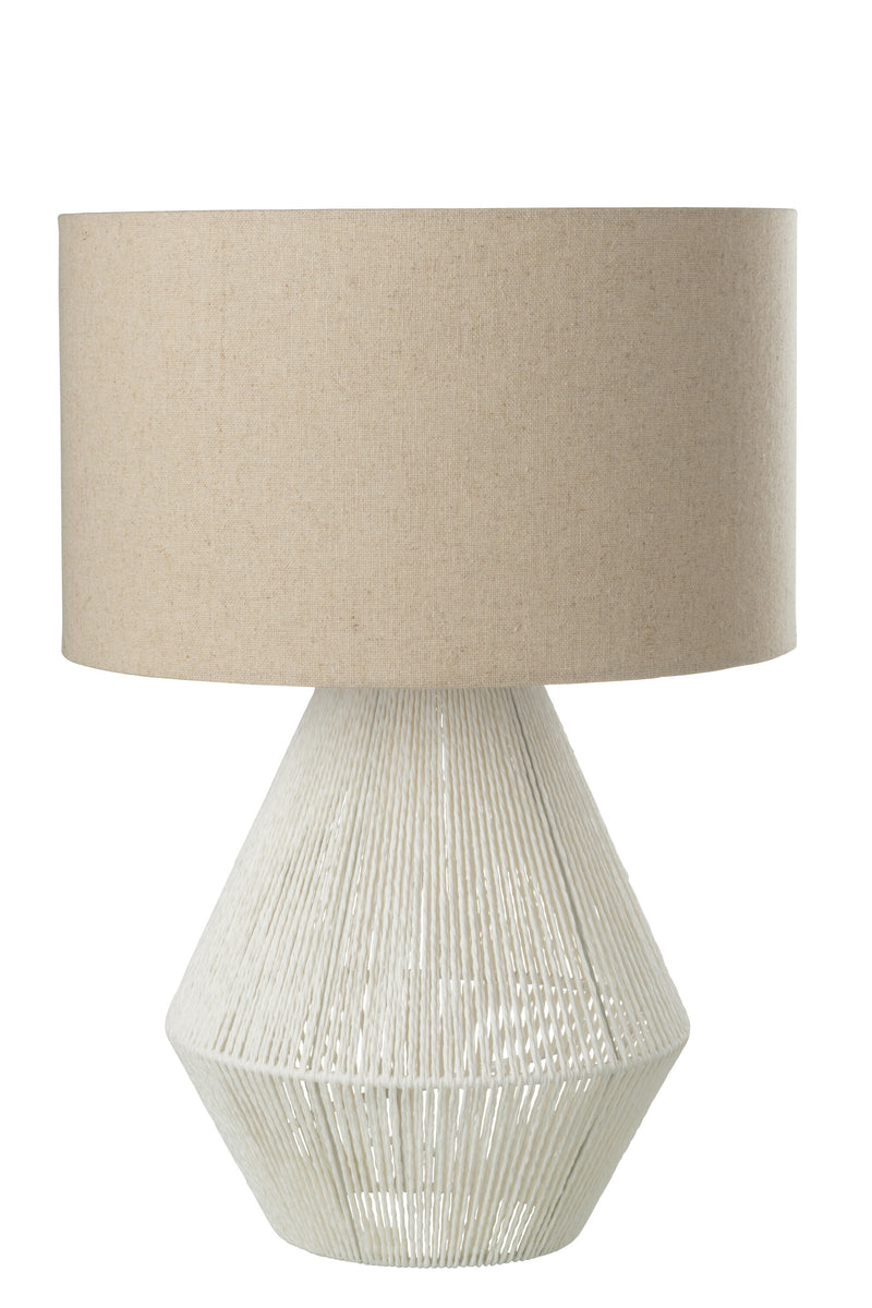 2er Set Lampe Fäden in Jute Optik