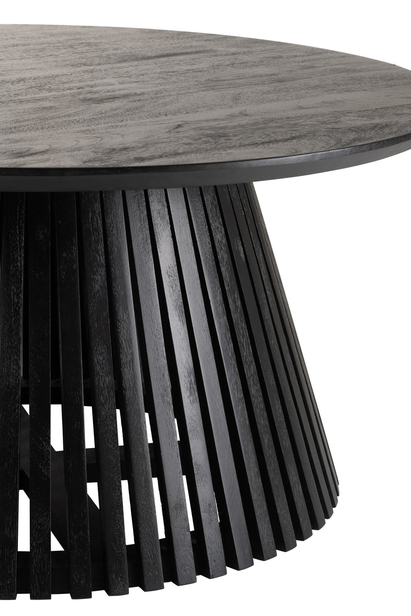 Handmade living room table "Vincent" made of mango tree in black