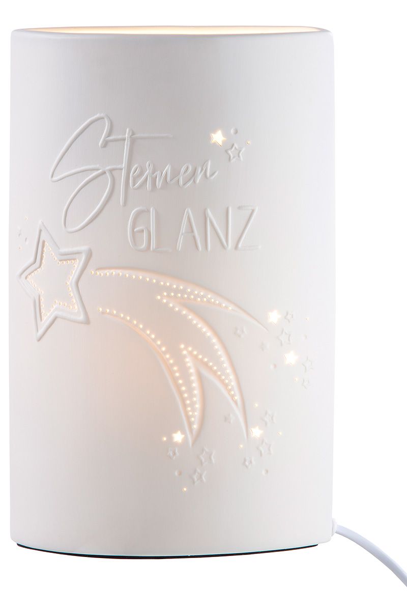 Elegant porcelain lamps in a starry shine and light shine design - various sizes available