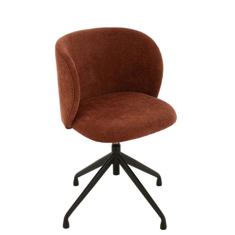 Comfortable swivel chair - Textile Bordeaux - Modern design