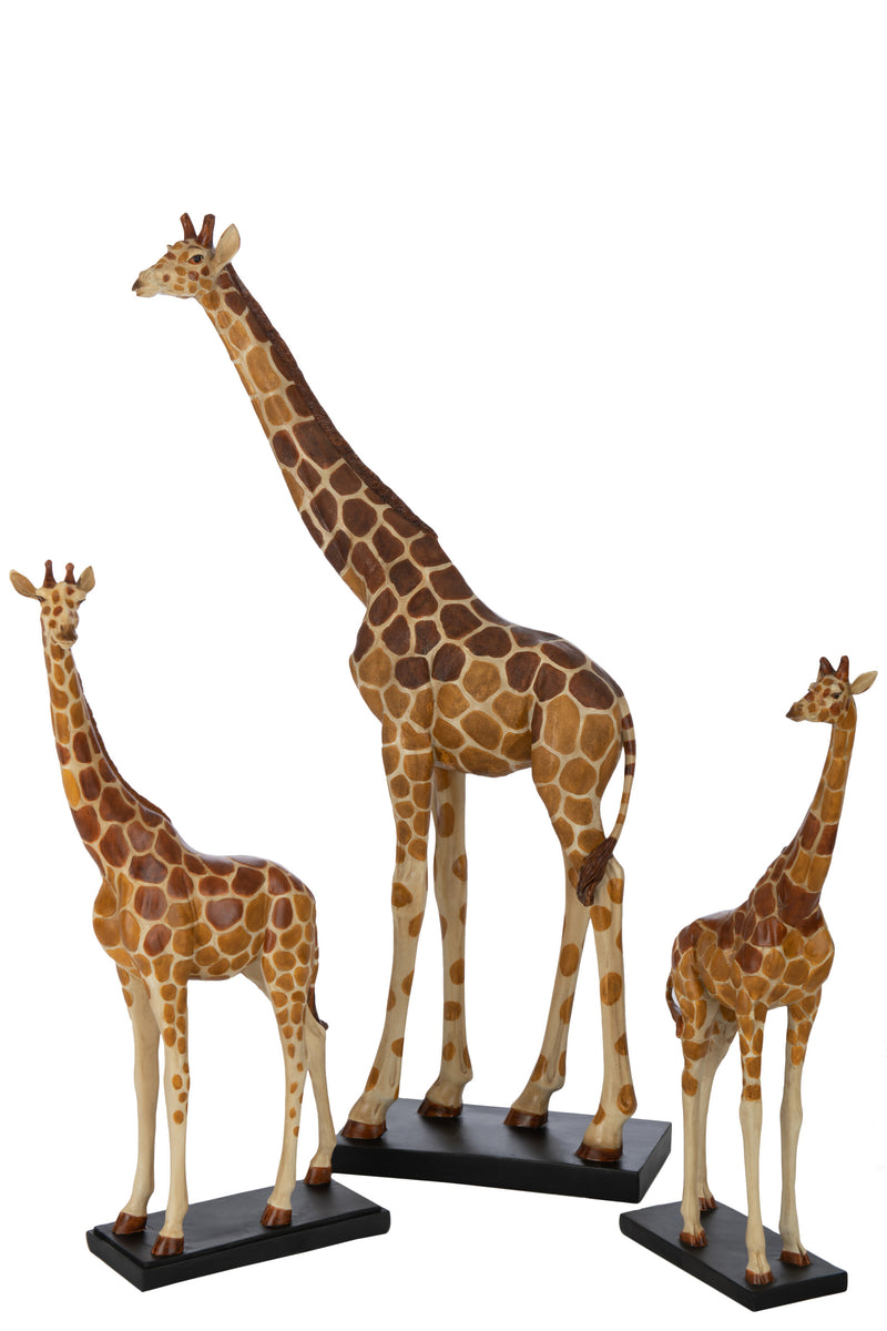Authentic Polyresin Giraffe in Natural Color - Decorative Sculpture in Three Sizes