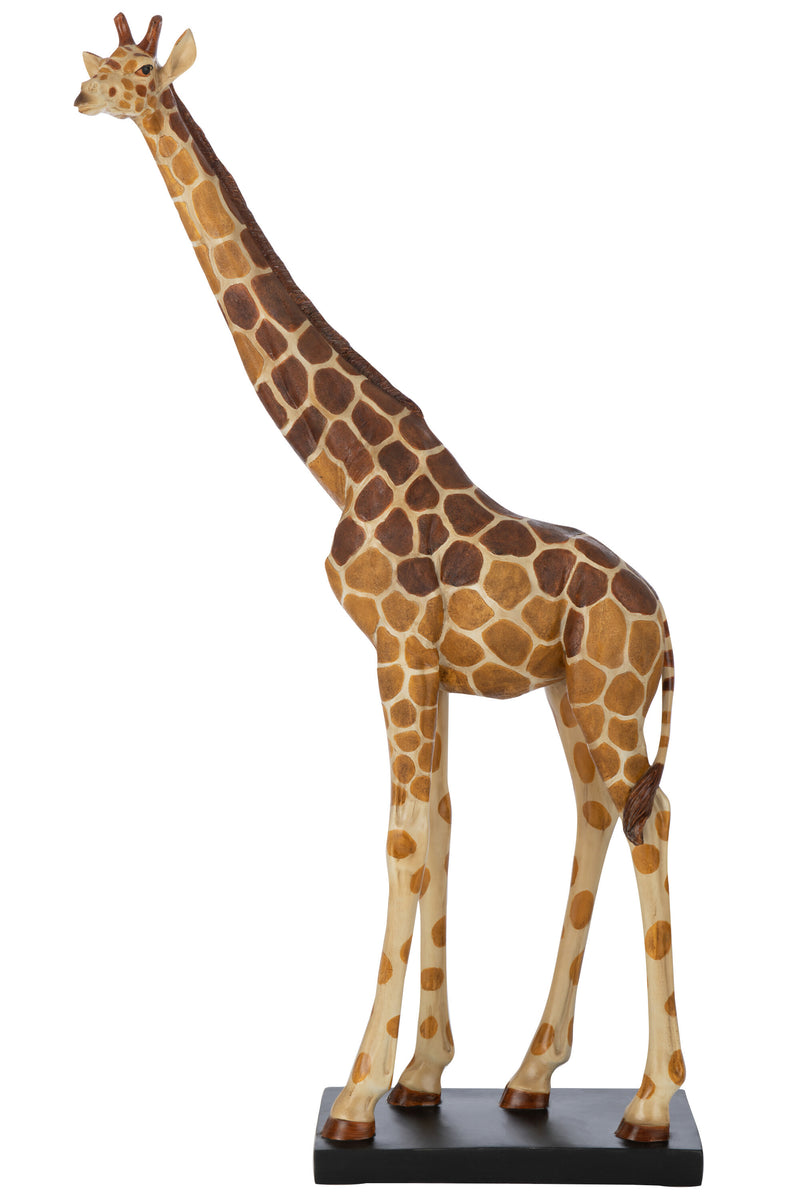 Authentic Polyresin Giraffe in Natural Color - Decorative Sculpture in Three Sizes