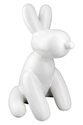 Balloon dog ceramic figure in black or white - modern art decoration, 25 cm high