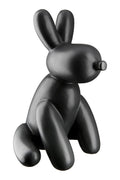 Balloon dog ceramic figure in black or white - modern art decoration, 25 cm high