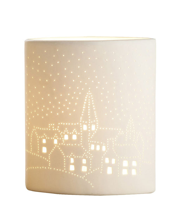 Table Lamp Skyline Porcelain White 17x10x20 cm