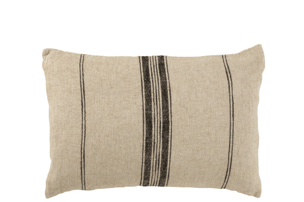 Set of 4 Linen Linen Cushions in beige