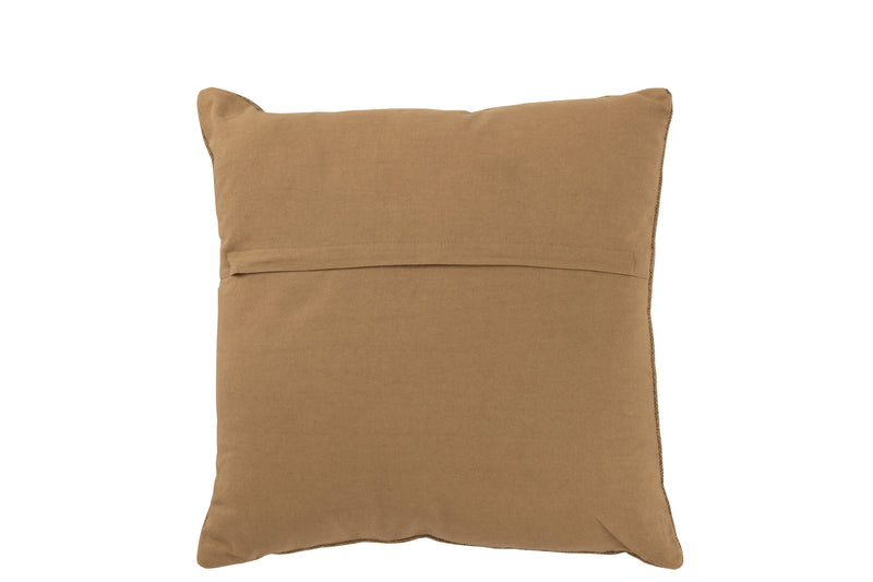Set van 4 kussens borduur katoen bruin - stijlvolle accenten voor je huis