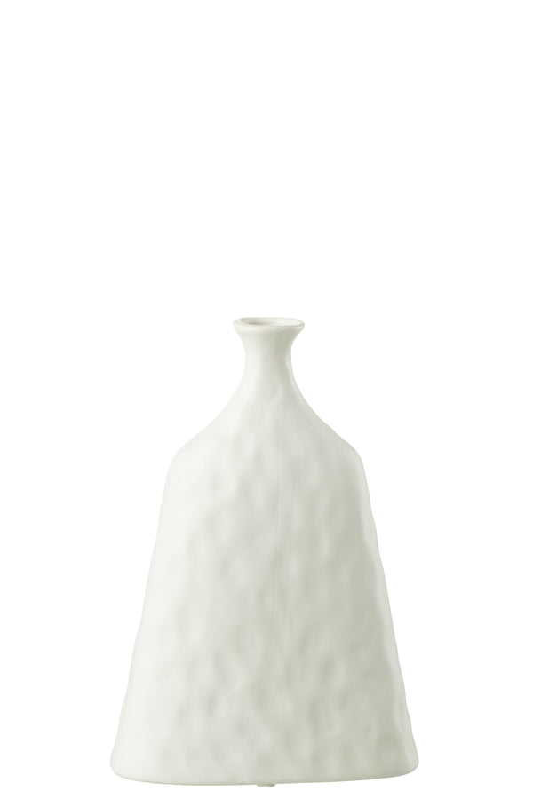 3-er Set Zierliche Kleine Keramikvasen 'Zihao' in Reinem Weiß