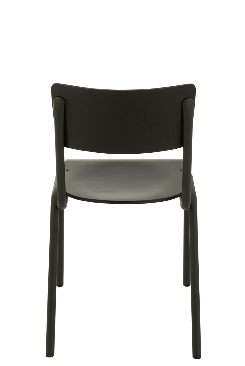 Set of 2 chairs made of wood and metal in brown or black - timeless design with high resilience179