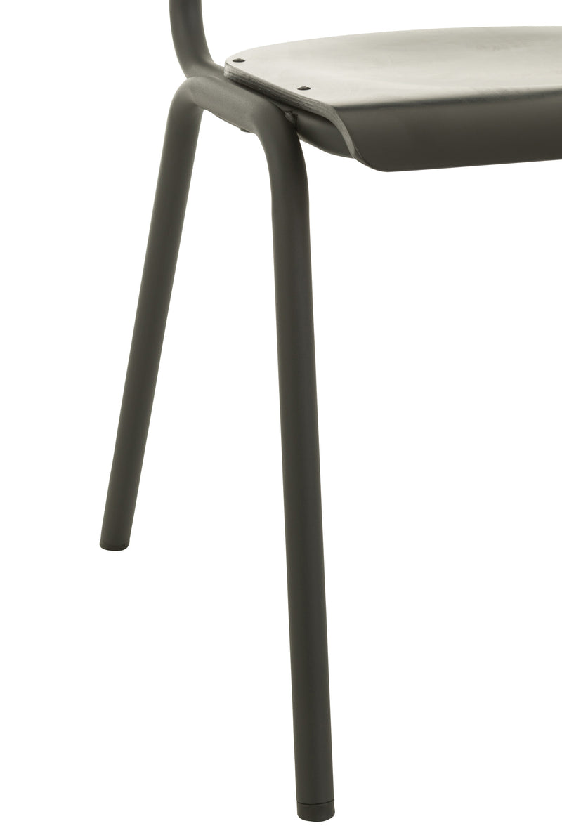 Set of 2 chairs made of wood and metal in brown or black - timeless design with high resilience179