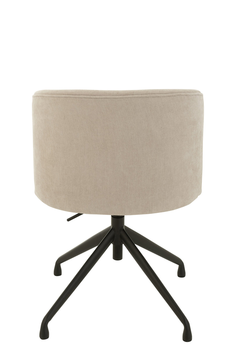 Comfortable swivel chair - Textile beige - Modern design