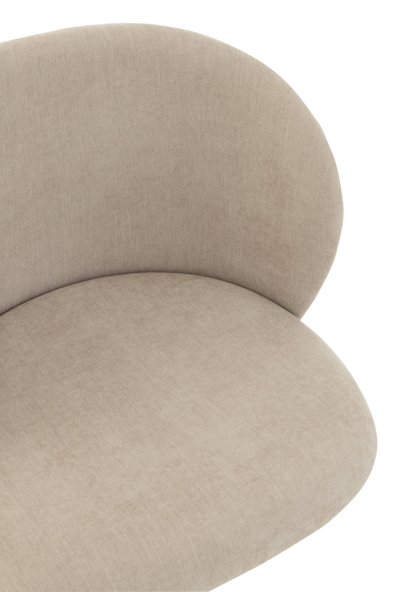 Comfortable swivel chair - Textile beige - Modern design