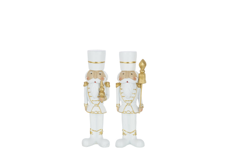 Exquisite White/Gold Nutcracker Collection - Hand Painted &amp; Double Assorted