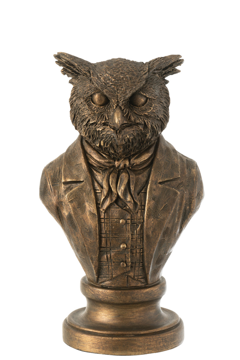 Exclusive bronze owl busts set of 4 large or set of 6 compact to choose from