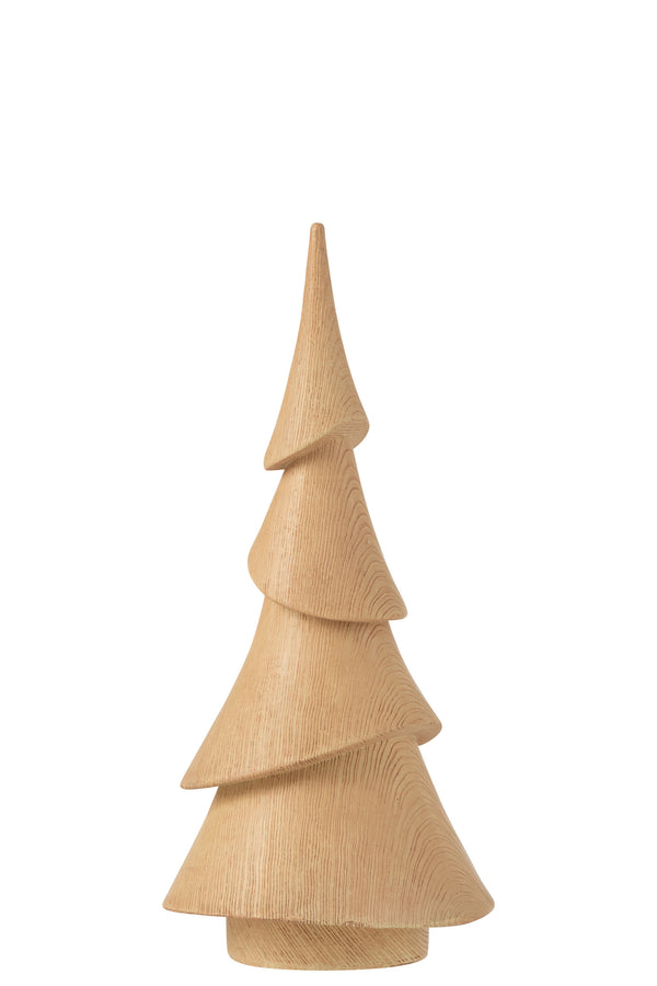 Christmas tree made of polyresin with a wood finish - available in two sizes