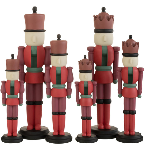 Nutcracker made of resin in Bordeaux From an XL set of 2 to a small set of 4 – tradition meets modernity