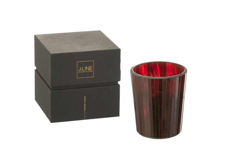 Set of 2 medium scented candles Noa Ruby Red - oriental scent in red - burning time 55 hours