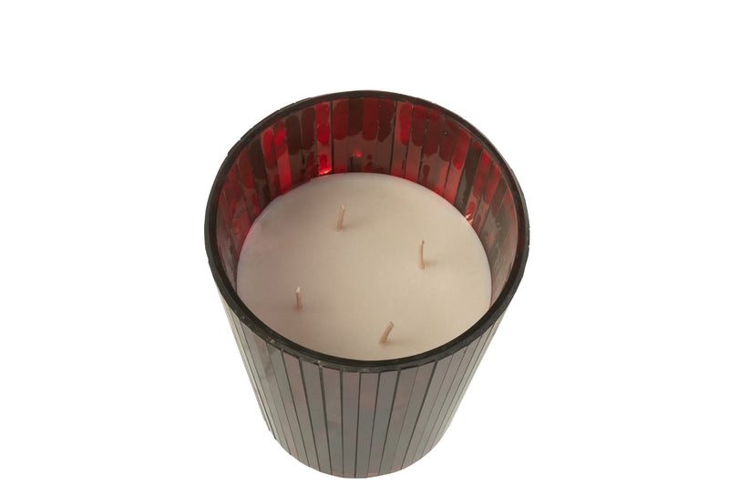 Set of 2 scented candles Noa Ruby Red - oriental scent in red - burning time 60 hours