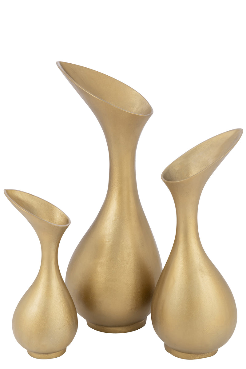 Table Vase Aluminum Gold - Elegant home accessory for sophisticated interiors
