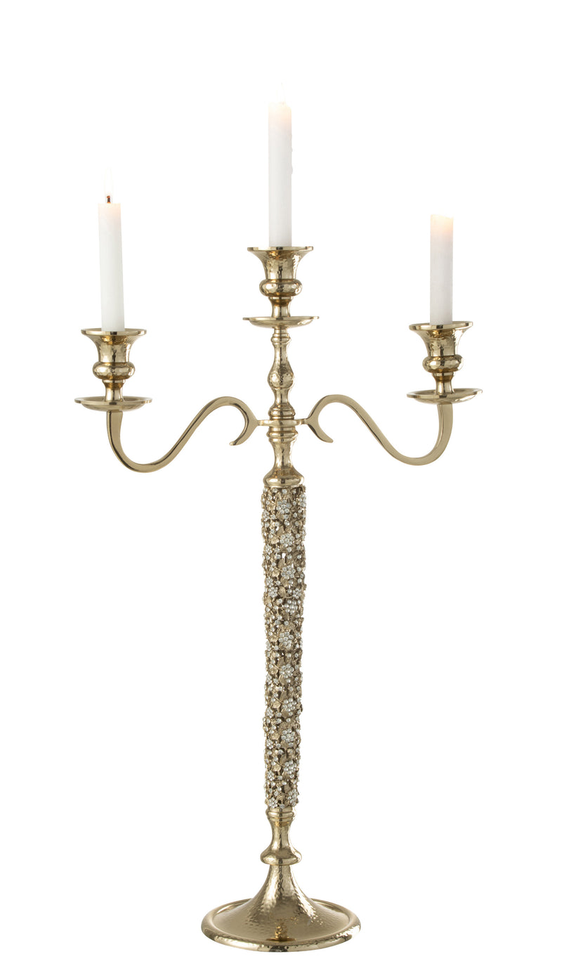 Kerzenhalter Valee Erlesenes Metall-Design in Gold Bronze für Eindrucksvolle Innenbeleuchtung