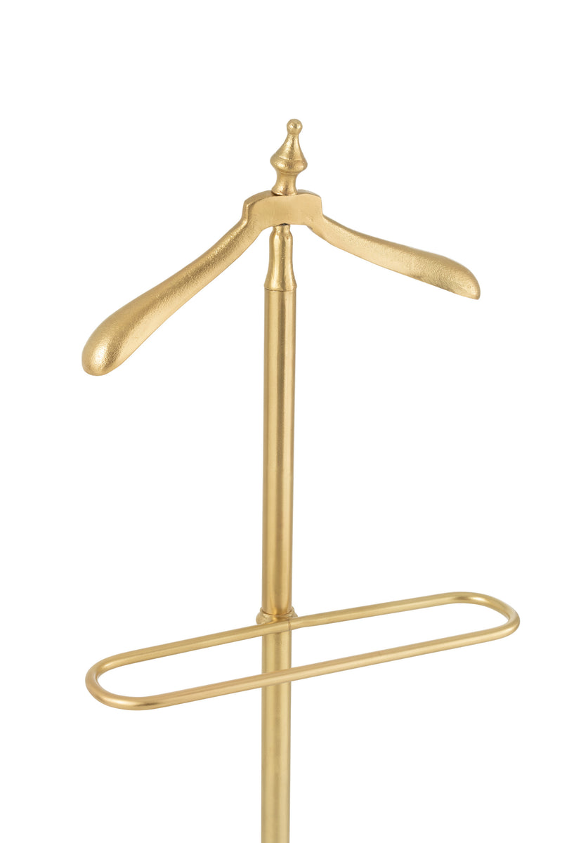 Classic clothes stand made of aluminum in gold - elegant wardrobe solution 130cm