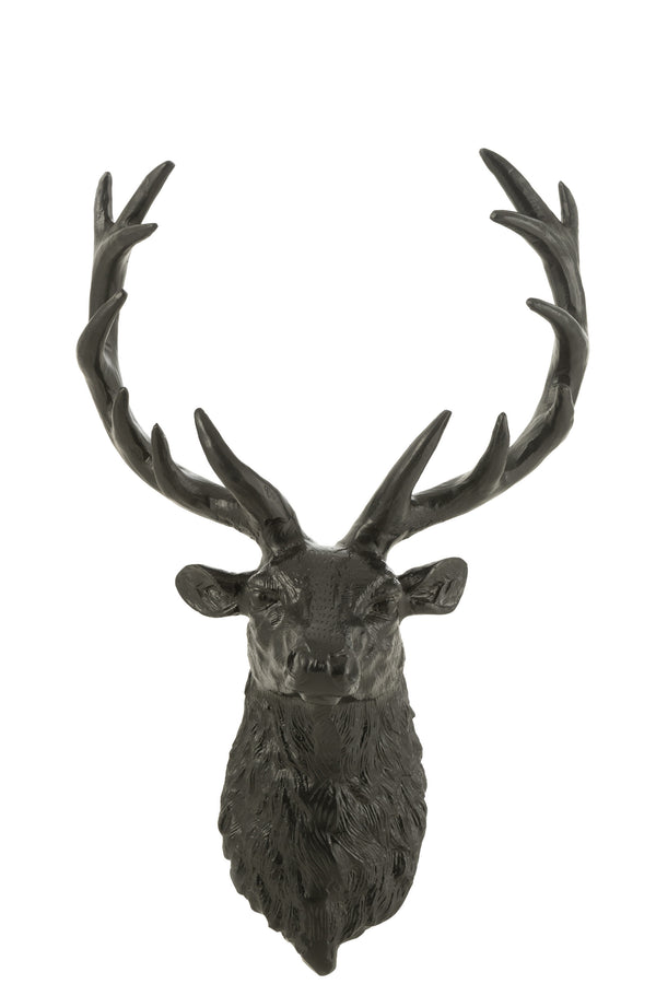 Modern wall decor black deer head made of aluminum