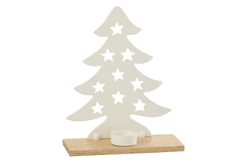Set of 6 tea light holders "Christmas tree" - Festive elegance meets naturalness