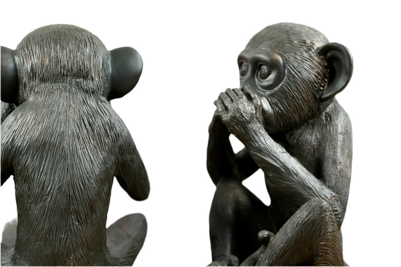 3 monkeys figure "Hear no evil, see no evil, speak no evil" - XXL size