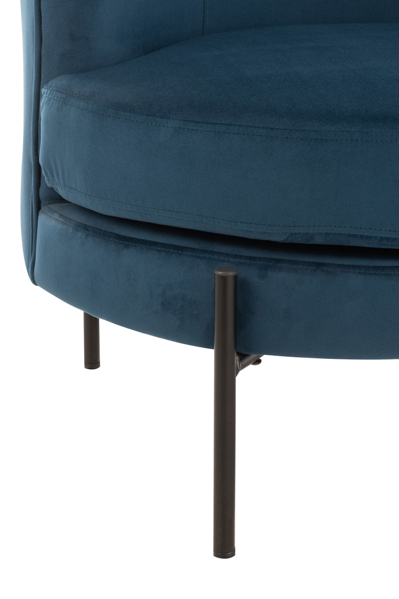 Ronde loungestoel van textielmetaal in vier aansprekende kleuren